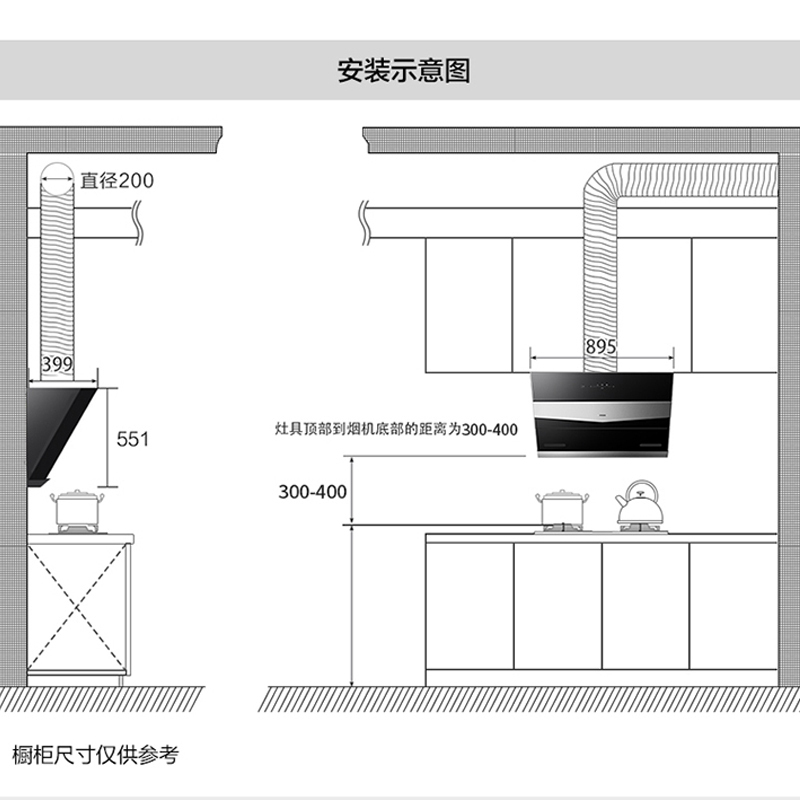 老板(Robam)20立方触控式侧吸油烟机燃气灶烟灶洗碗机套餐CXW-260-27N1H+56B0T+WB773X