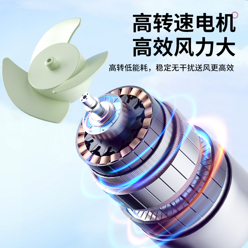 戈尔斯诺GEERSINUO简约手提风扇 制冷随身迷你风扇户外便携露营降温小电扇GS-D906-1高清大图