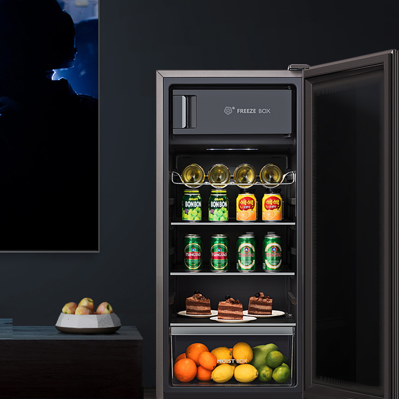 海信(Hisense)125升冰吧 家用客厅办公室小型冰箱 净味保鲜一级能效迷你饮料柜JC-125VUT