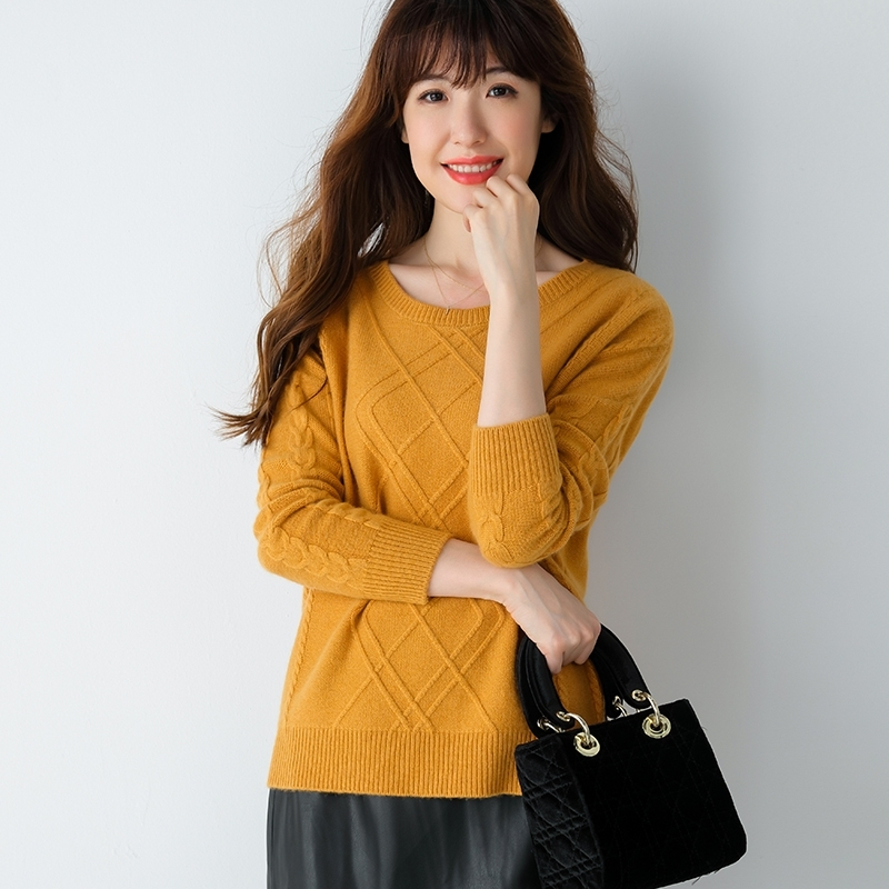 2018短款羊绒衫女修身套头毛衣100%纯羊绒秋冬纯色圆领打底衫