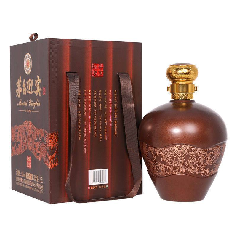 贵州茅台酒 茅台迎宾 尊享坛装 酱香型白酒 53度 2.5L(新老包装随机发货) 单坛装高清大图