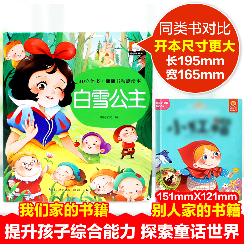 [全套4册]3D立体翻翻书 [正版]经典童话立体书儿童3d立体书3-6岁以上翻翻书动感绘本故事书丑小鸭灰姑娘安徒生童话卖高清大图