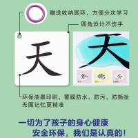 生字卡片一年级上册2018人教版新语文课本部编版同步书籍训练抄写本小学生儿童教具字卡片认字卡片拼音识字卡片 全套 学