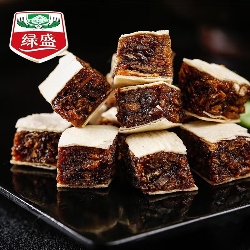 (2个口味随机搭配)绿盛牛肉丁40g*5袋多口味糖果包装休闲零食牛肉粒即食小吃 牛肉丁果味芝麻味组合40g*5