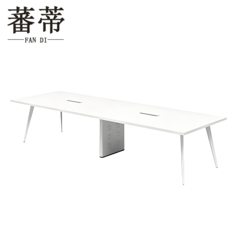 蕃蒂办公桌4.8m(带电箱)张高清大图