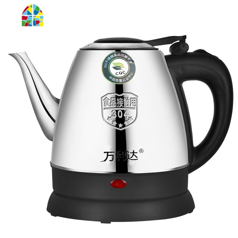长嘴电热水壶家用烧水壶随手泡电茶壶泡茶壶1.2L小型煮水壶热得快 FENGHOU 1.2升短嘴普通钢[线长45厘米]