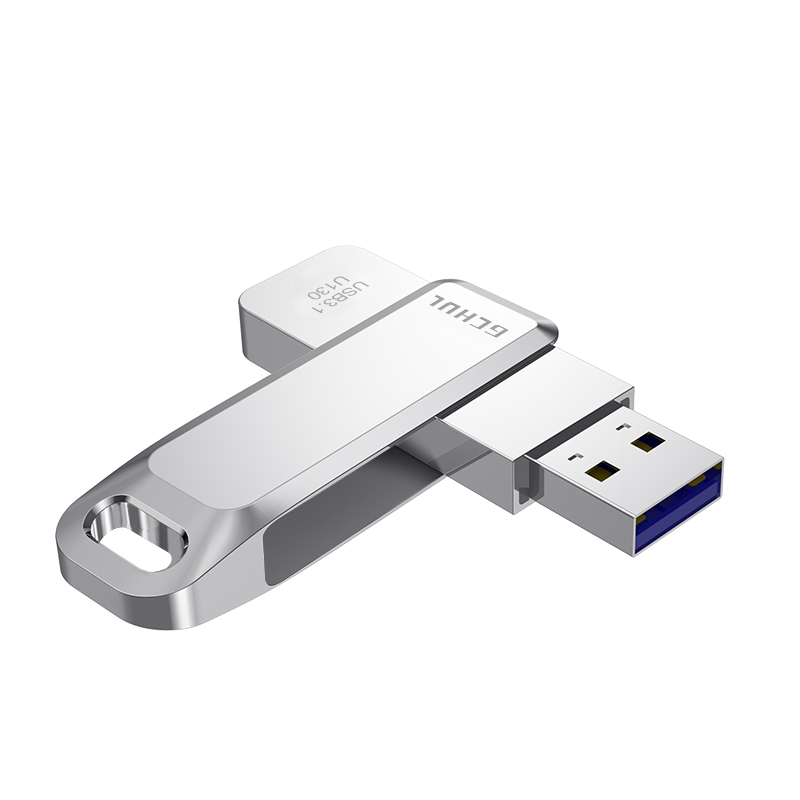 杰储(GCHUL) UP1100 四季系列 128G USB3.1 高速U盘/优盘 (计价单位:个) 银色高清大图