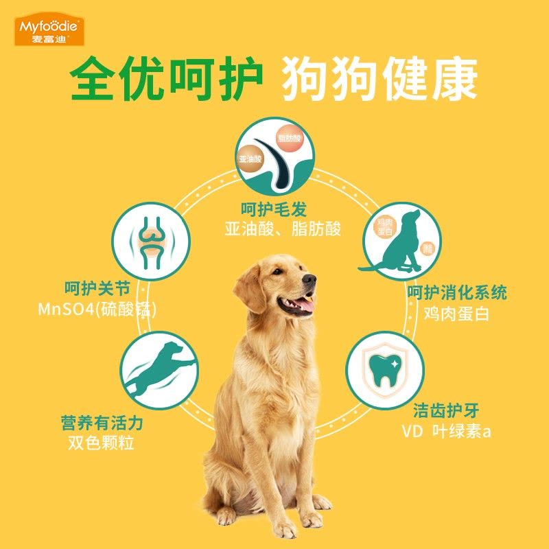 麦富迪宠物狗粮 藻趣儿全价全犬牛肉味通用狗粮 金毛泰迪拉布拉多比熊 成犬粮15kg图片