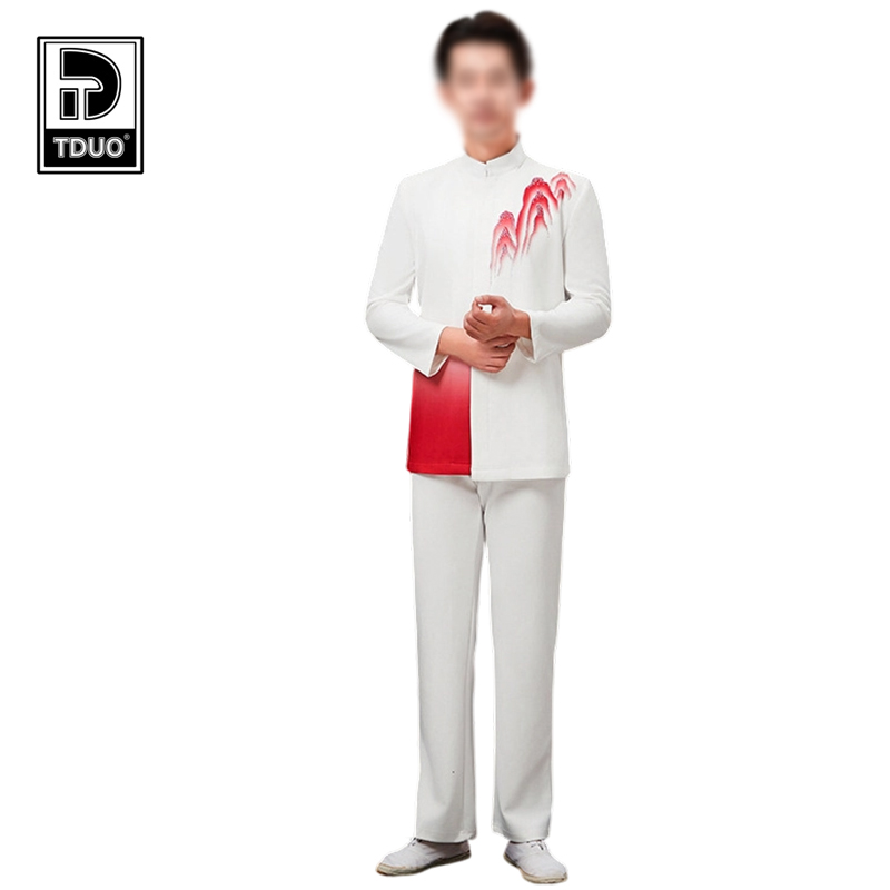TDUO演出服套装AQ31 套 江山男款白裤子 160