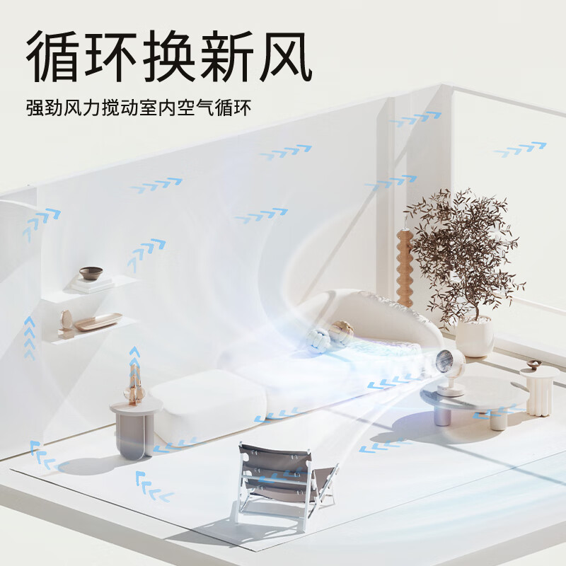 向物桌面循环扇 - 漩凉随机颜色 插电版DSHJ-S-2217B高清大图