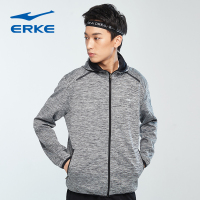 鸿星尔克（ERKE）男卫衣2018秋冬新款运动休闲舒适防风开衫带帽卫衣男上衣