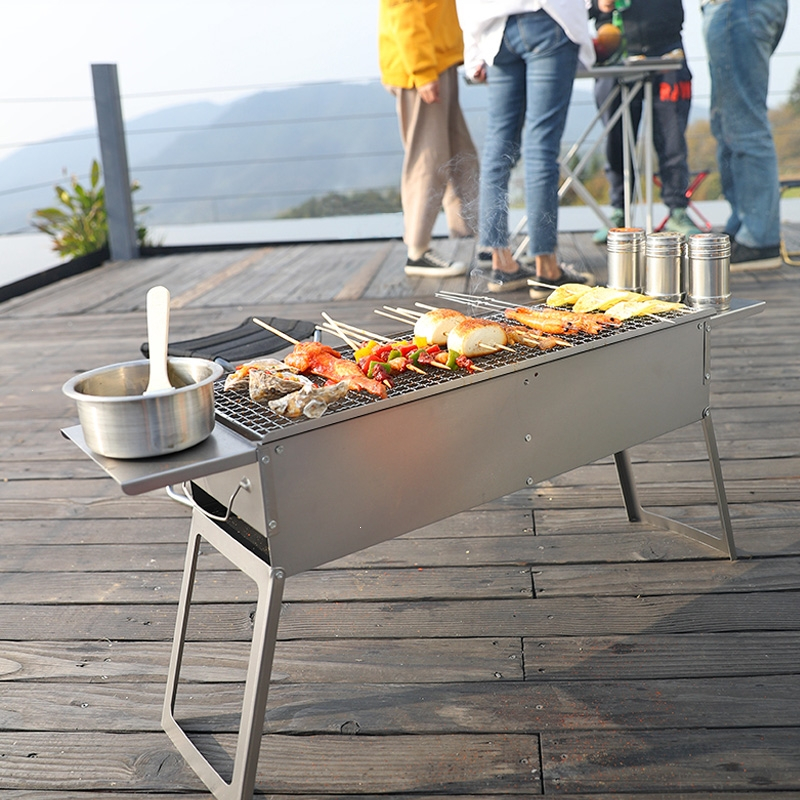烧烤架户外迷你烧烤炉家用闪电客木炭用具烤串单人烤肉小型野外全套