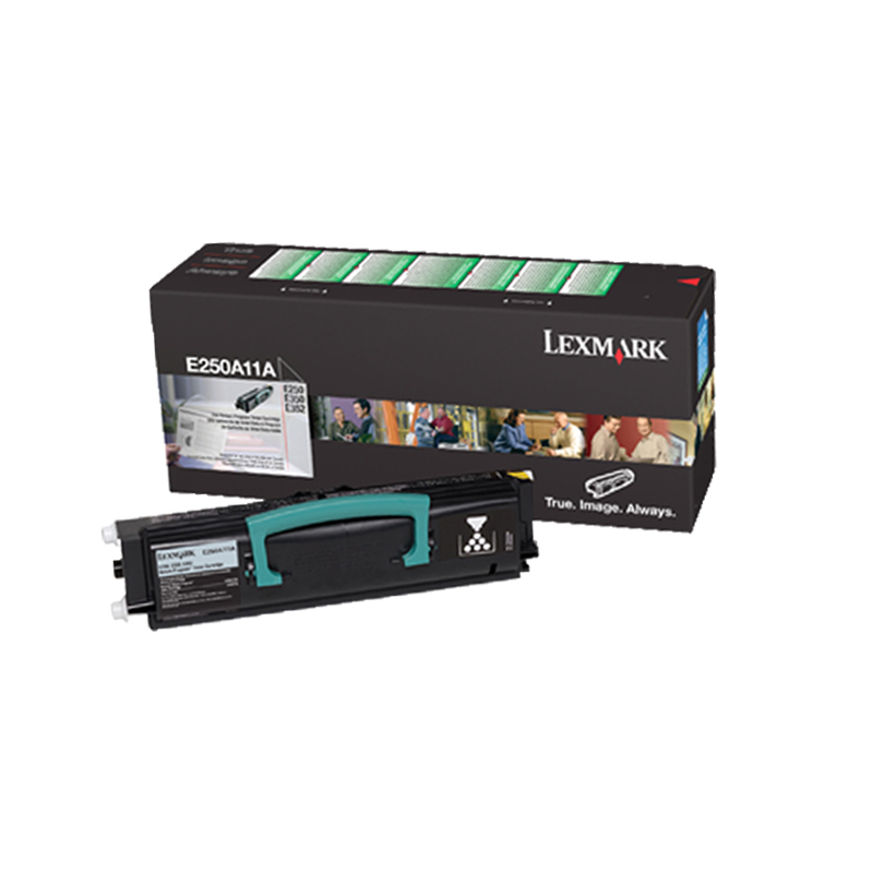 利盟(Lexmark) E250A11P原装碳粉 适用E250d/E250dn 黑色碳粉E250A11P(约3500页)