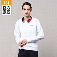 361°女士装春季情侣运动卫衣361°男装套头衫纯色百搭运动服休闲上衣