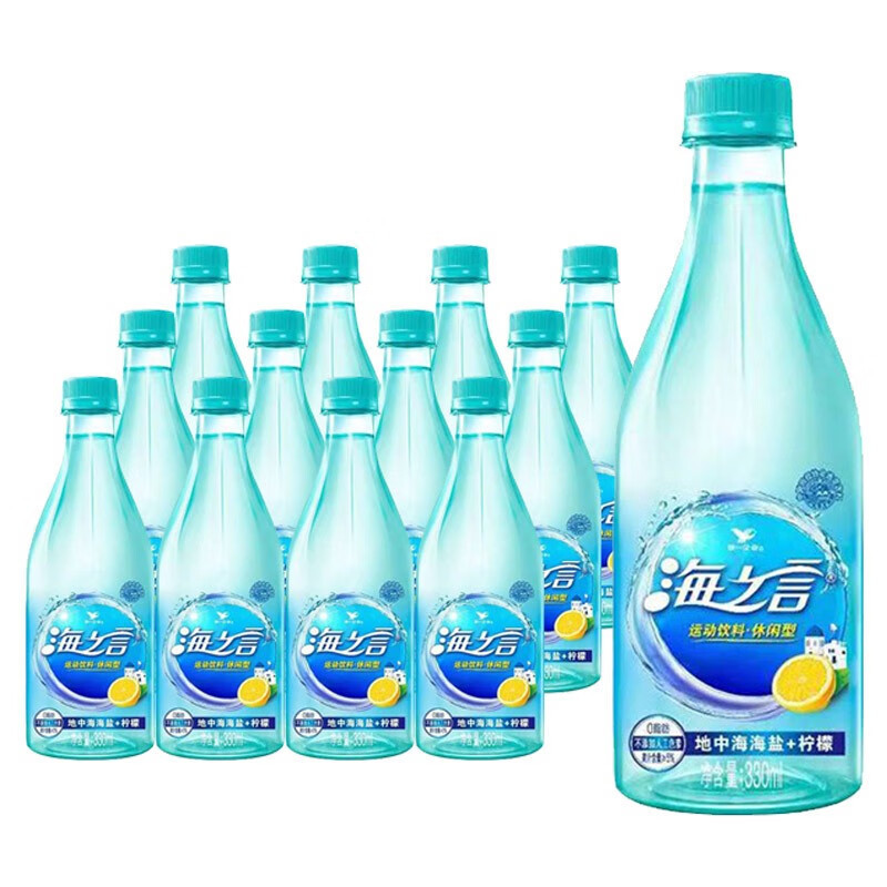 统一海之言柠檬味330ml*12瓶地中海盐果味饮料补充电解质