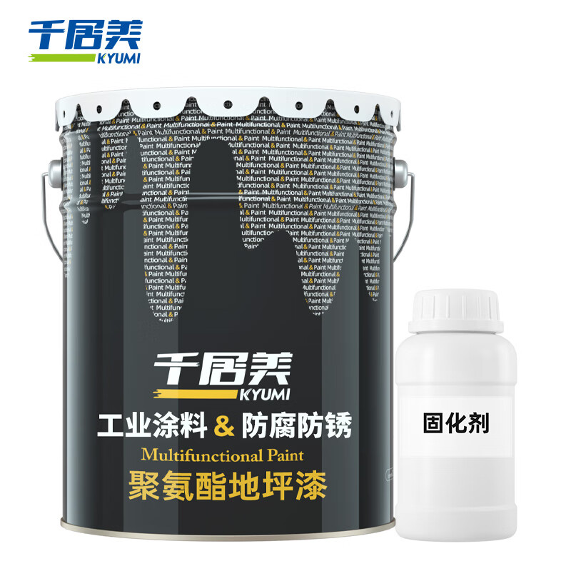 千居美(QIAnJumei)聚氨酯地坪漆 [户外用] 水泥地面漆 地板漆 防晒防水 3KG 中酞蓝(单位:桶)高清大图