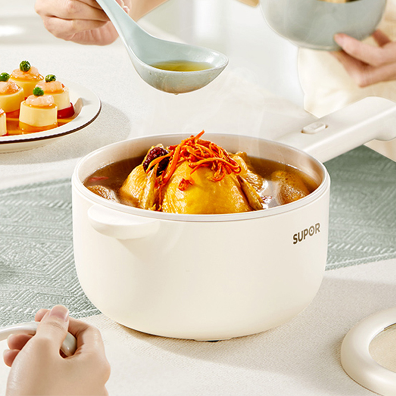 苏泊尔(SUPOR) 电火锅1.6L电煮锅小煮锅 学生锅一体宿舍小电锅煮面锅 电炒锅多功能小火锅 H20YK840高清大图
