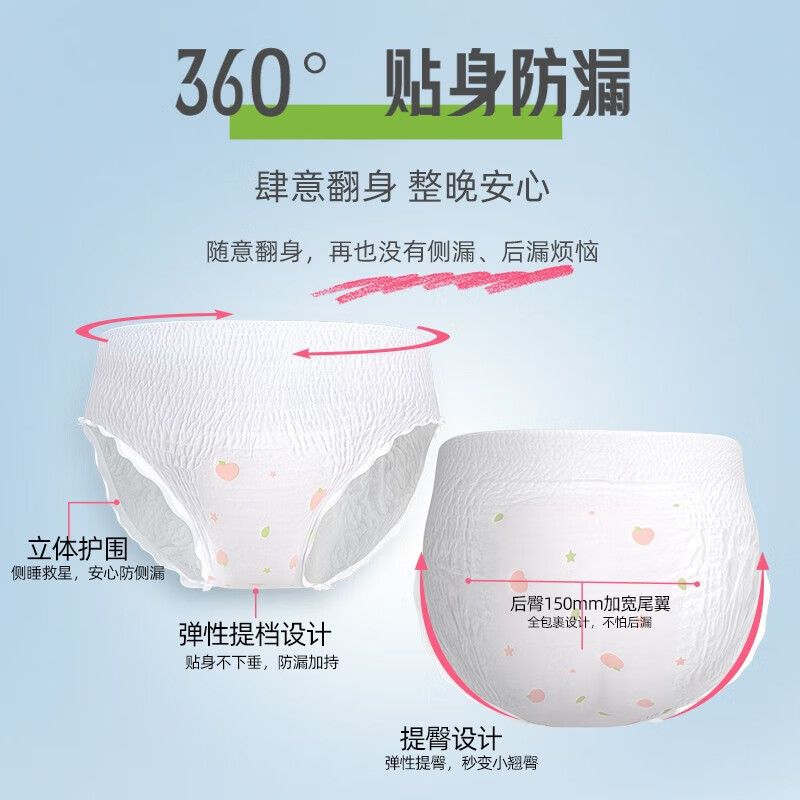 植护女性桃气卫生裤 5条/包*3包高清大图