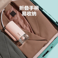 美的挂烫机家用熨烫机蒸汽熨斗手持蒸汽挂烫机小型便携式折叠烫衣服电熨斗蒸汽刷 粉红色YBJ09H3