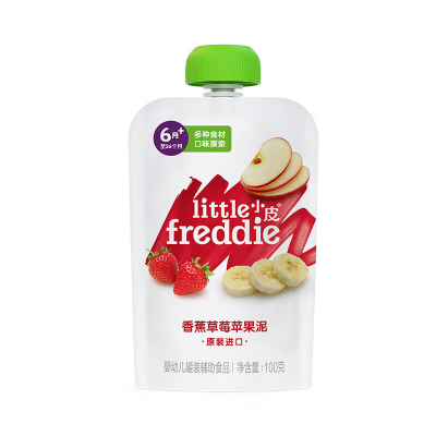 小皮 香蕉草莓苹果泥100g*6