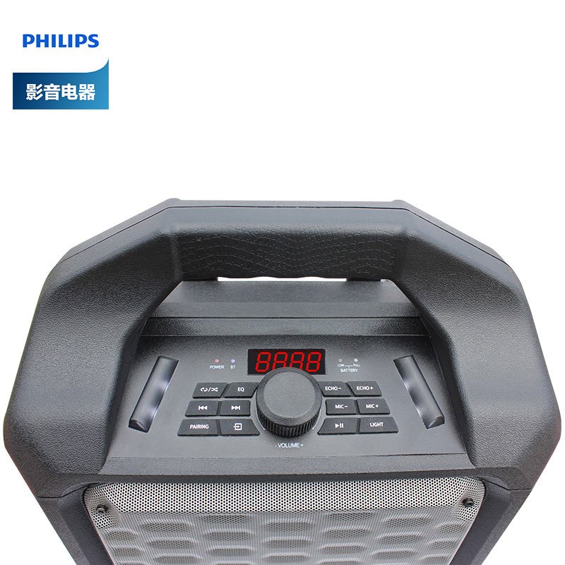 飞利浦 户外广场舞音箱 便携式拉杆音响 移动蓝牙音箱无线话筒K歌高清大图