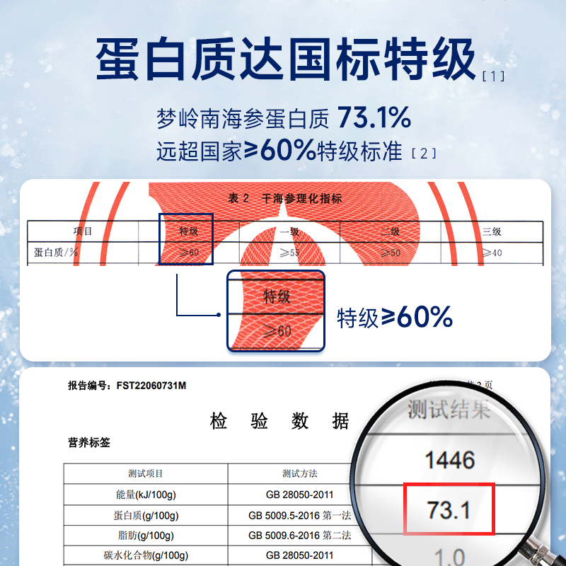 梦岭南旗舰店正宗海参干货孕妇 5g 淡干大连辽参野生刺参 滋补品礼盒装
