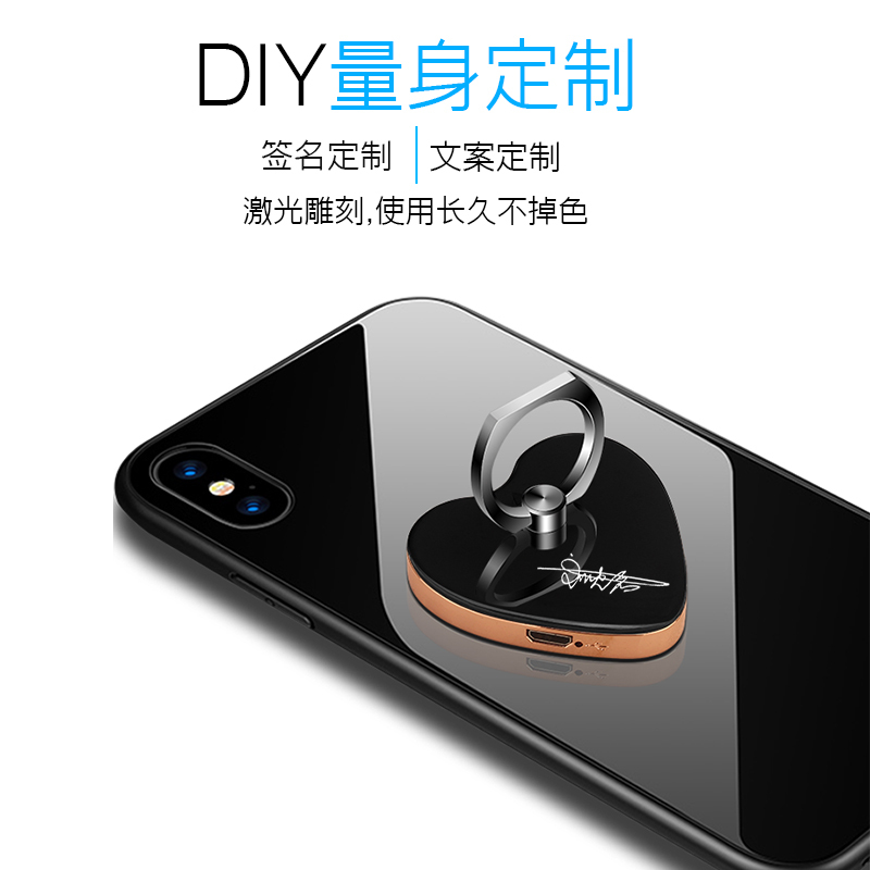 打火机充电创意爱心手机指环扣USB无声防风点烟器送男朋友礼物男 感应711