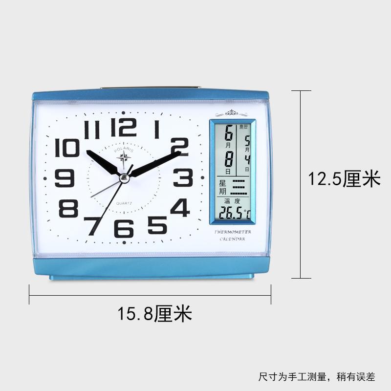 闹钟静音懒人创意夜光led闹钟儿童闹钟床头万年历时尚座钟