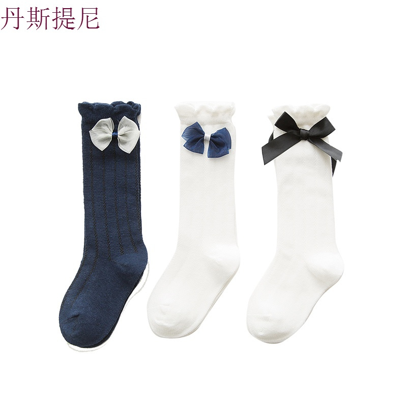 春夏女童长筒袜薄款网眼2-11岁儿童袜子婴儿纯棉中筒袜宝宝过膝袜