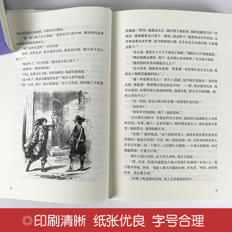 [正版]三个火枪手(名家名译)大仲马 无删减 世界经典文学名著 文学书籍 学生青少年课外阅读 三个火枪手(中文版)