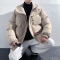 男士棉衣外套2022冬季新款ins宽松大码棉袄港风加厚保暖连帽棉服莎丞