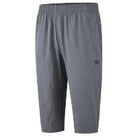 361°七分裤男新款直筒冰丝运动短裤宽松透气休闲跑步男裤裤子 L 砾石灰