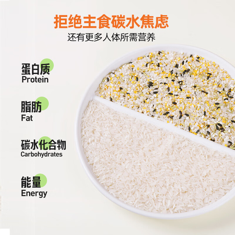 燕之坊 粗粮米饭400g(大米 绿糙米 紫米血糯米 玉米糁 黑米等)高清大图