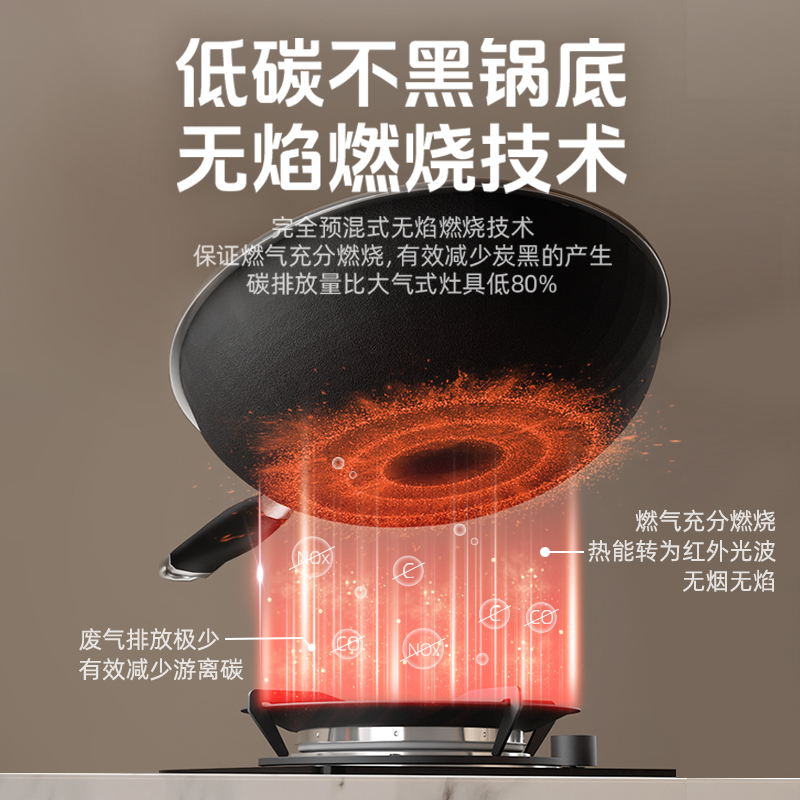 红日(RedSun)家用台嵌两用熄火保护 固定定时 1200℃猛火燃气红外线灶 节能省气灶EX26B天然气高清大图