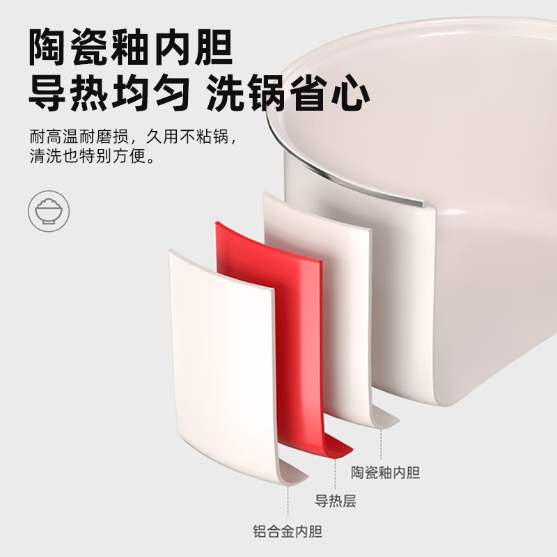 康巴赫(KBH)悦厨系列电饭煲电子款3L KBH-YD03L高清大图
