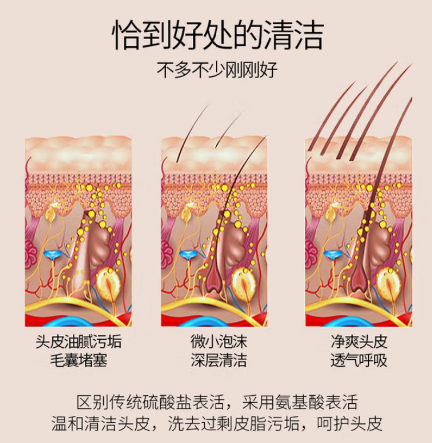 霸王 姜素强韧修护氨基酸洗发液控油蓬松去屑 380ml高清大图