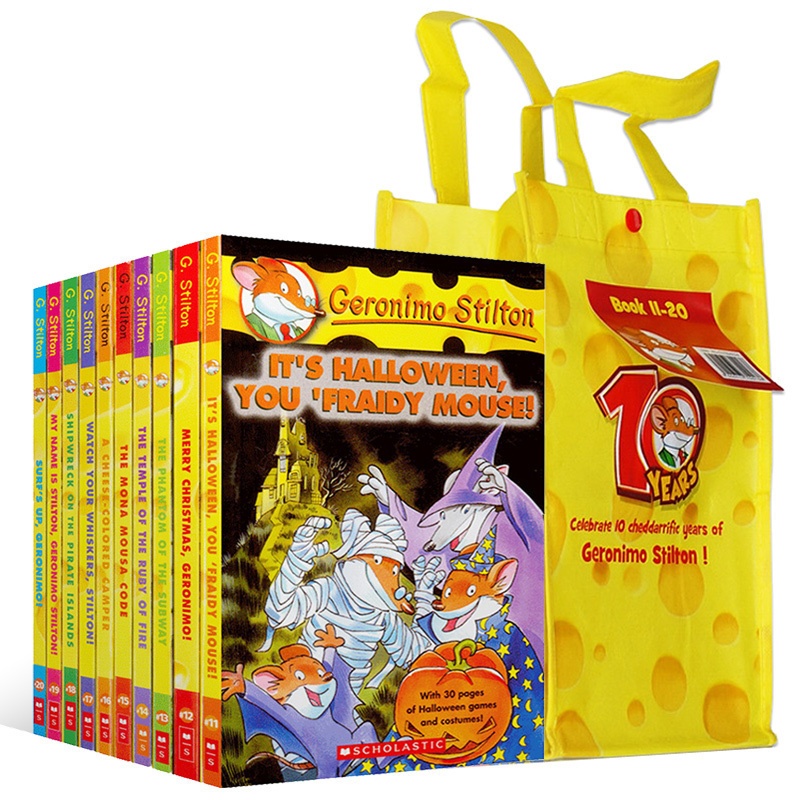 [醉染正版]老鼠记者 11-20册 Geronimo Stilton 儿童英文原版小说 7-10岁儿童小说章节书 文学桥高清大图