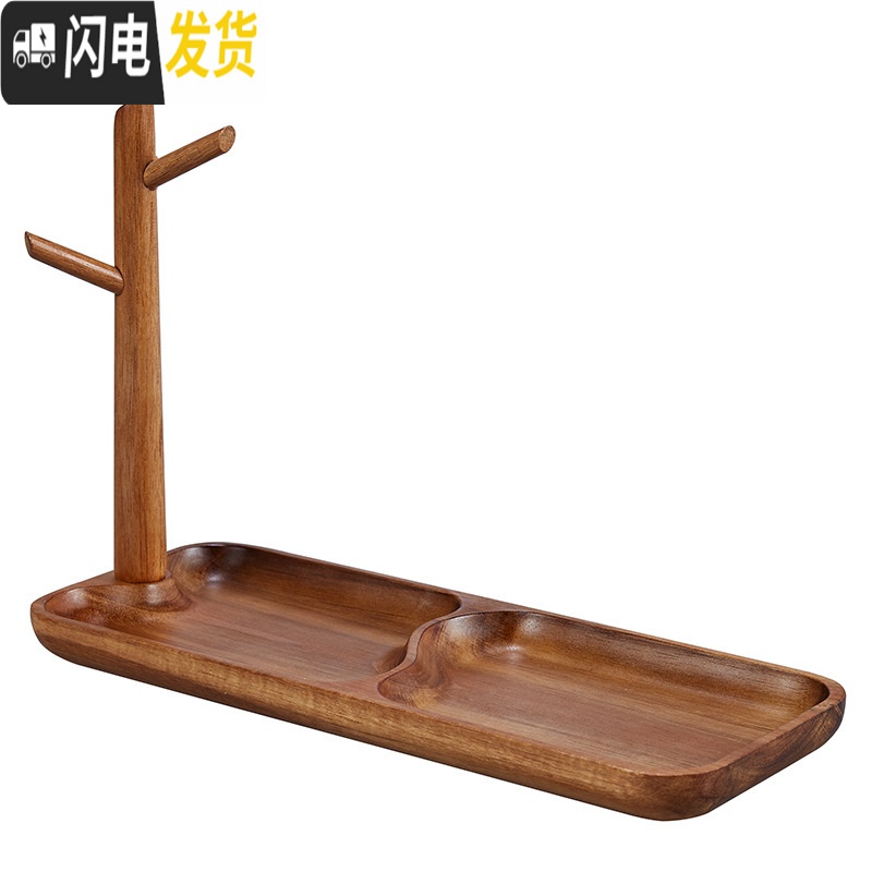 三维工匠实木挂钥匙架进口玄关置物架北欧创意摆件客厅桌面收纳盒首饰架高清大图