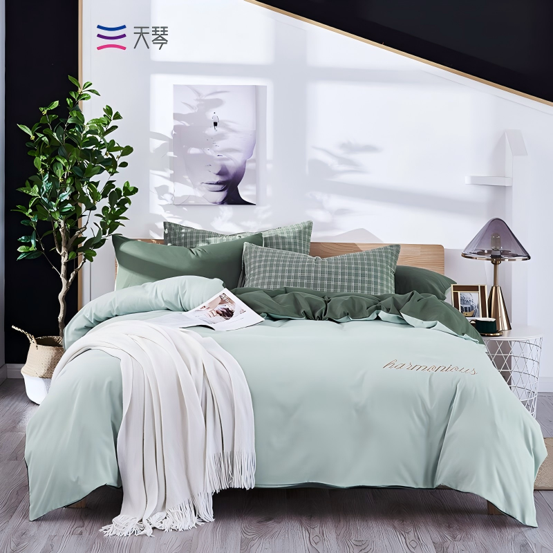 天琴清韵-绣标四件套TQ-T131床单230*250cm被罩200*230cm枕套48*74cm*2(单位:套)