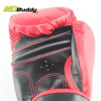MDBuddy摩登 10OZ拳击手套 青年专业散打训练健身泰拳搏击格斗打拳套 红色