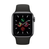 苹果(Apple) Watch Series 5 苹果智能手表（GPS款 44毫米深空灰色铝金属表壳 搭配黑色运动型表带）