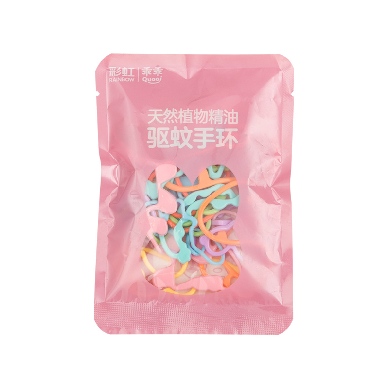 彩虹乖乖植物精油驱蚊手环2袋装高清大图