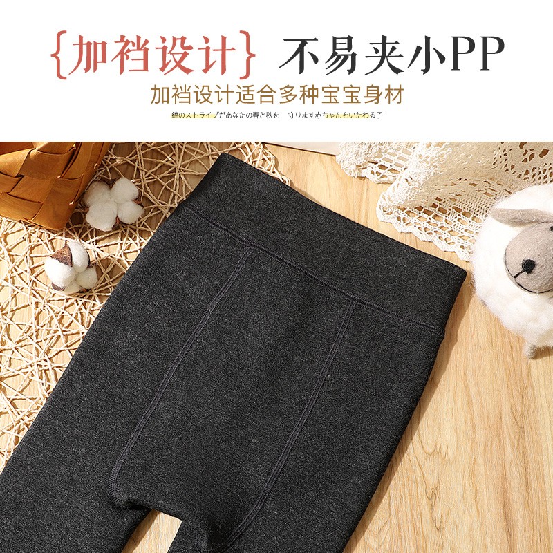 浪莎女童打底裤加绒加厚儿童秋冬保暖裤女孩中大童外穿黑色九分裤子 糖果蝴蝶结-黑色 160(建议身高150-160cm)高清大图