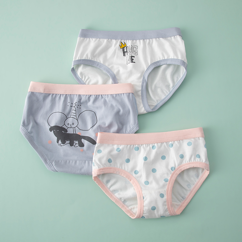 七色王国妙当当女童内裤棉女宝宝不夹pp儿童裤头小女孩可爱三角短裤内
