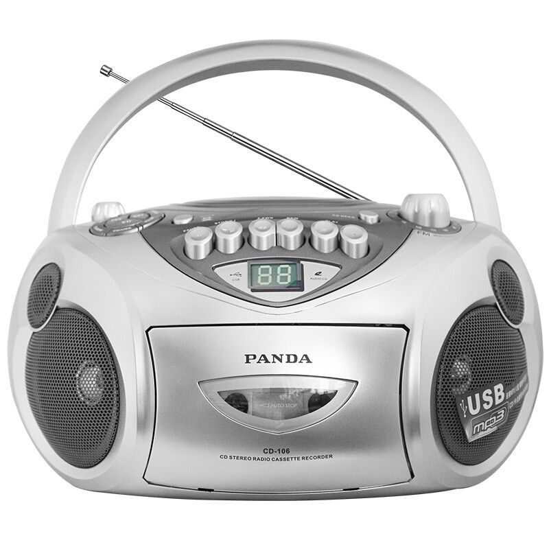 PANDA/熊猫 CD-106 手提式CD播放机收录机教学机MP3播放器USB磁带机两波段立体声