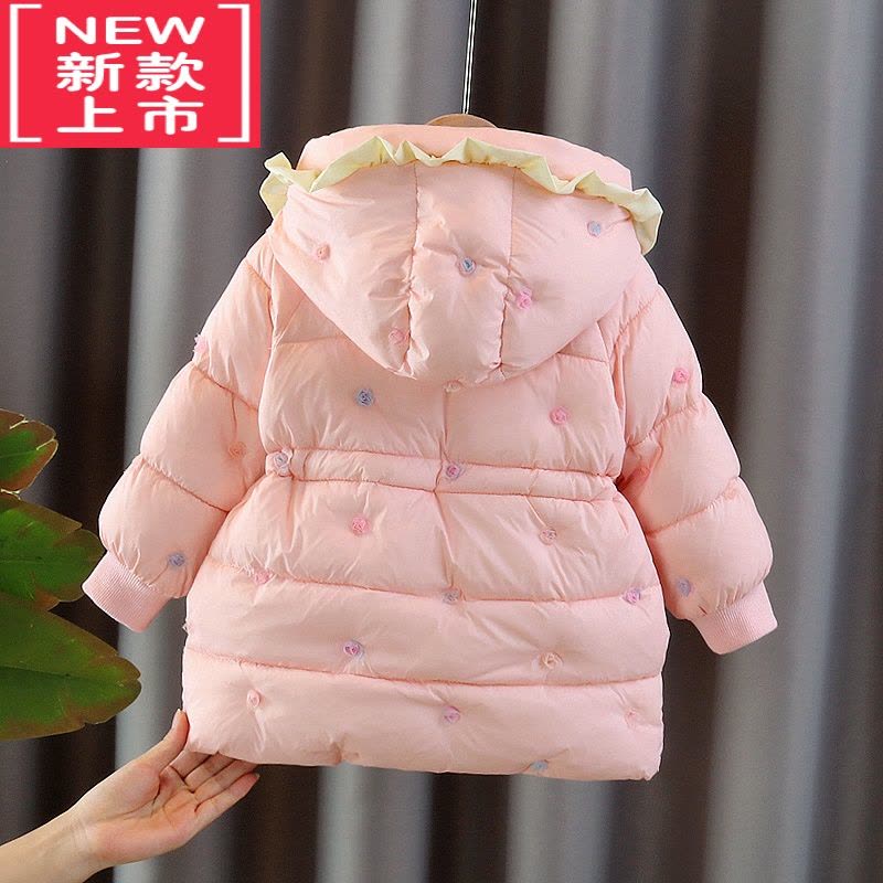 可莉允女童冬装棉衣棉服2022新款小童秋冬棉袄洋气女孩连帽冬季加厚外套图片