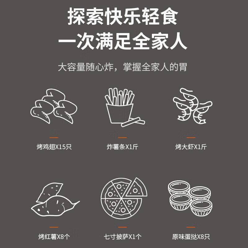 苏泊尔空气炸锅 KJ50DQ75高清大图