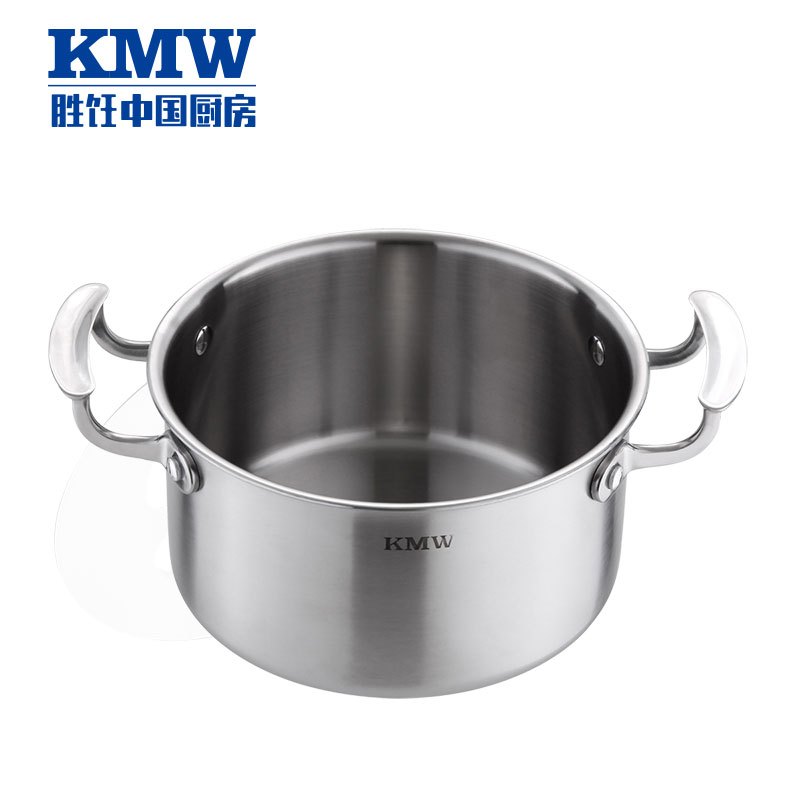 KMW晶致复合钢汤锅 优质304不锈钢加厚不粘汤锅煲厨房锅具24CM