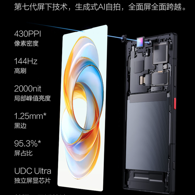 努比亚Z70 Ultra 黑玺 16GB+1TB 骁龙8至尊芯 80W快充 6150毫安大电池 拍照双卡5G手机高清大图