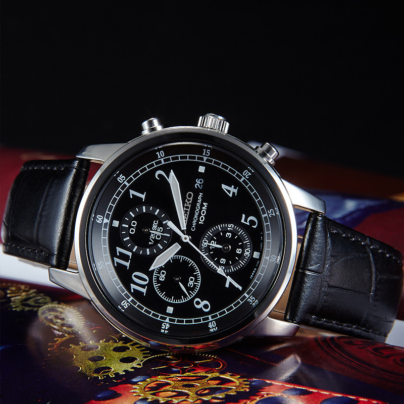 精工seiko手表chronograph功能计时系列智慧夜光商务休闲时尚防水男表